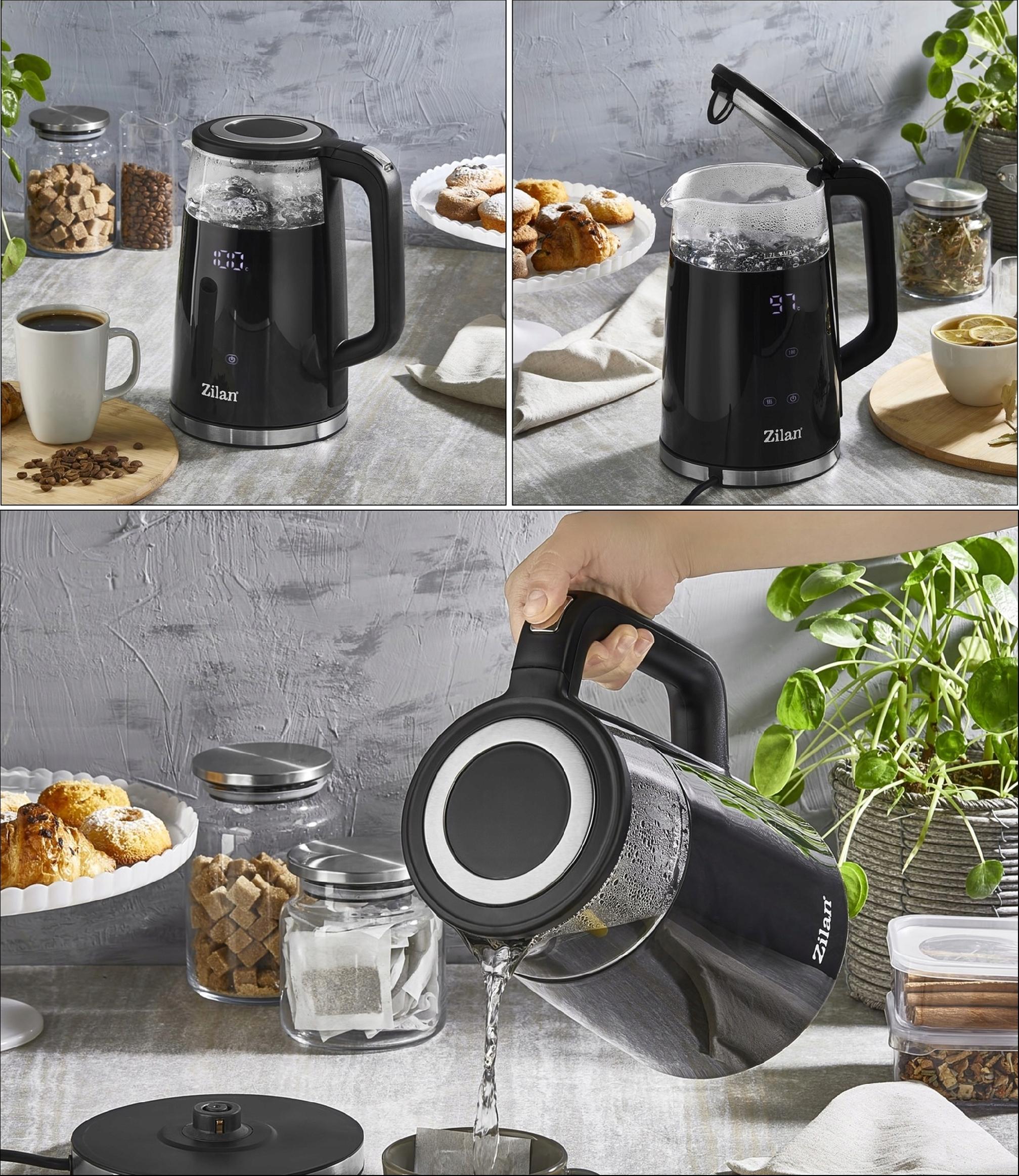 CZAJNIK ELEKTRYCZNY REGULACJA TEMPERATURY DIGITAL 40°C - 100°C 1,7L 2200W