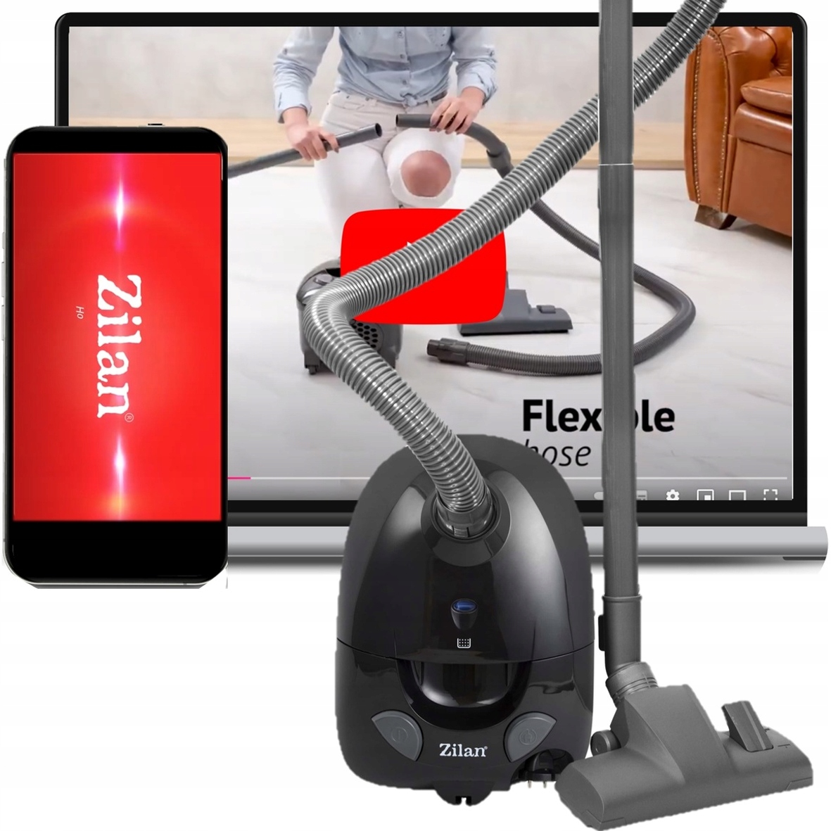 ODKURZACZ ZILAN WORKOWY ZILAN MEGA MOC 2L 860W AKCESORIA XXL