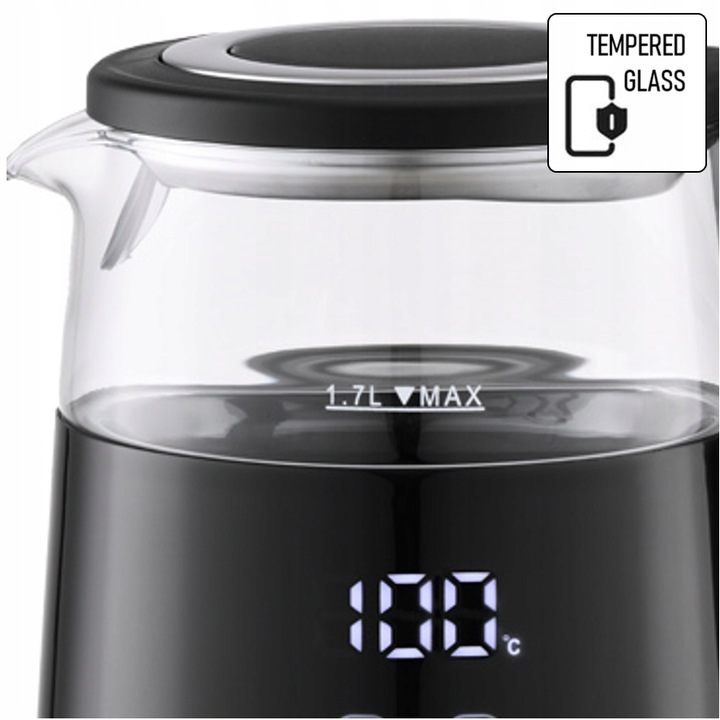 CZAJNIK ELEKTRYCZNY REGULACJA TEMPERATURY DIGITAL 40°C - 100°C 1,7L 2200W