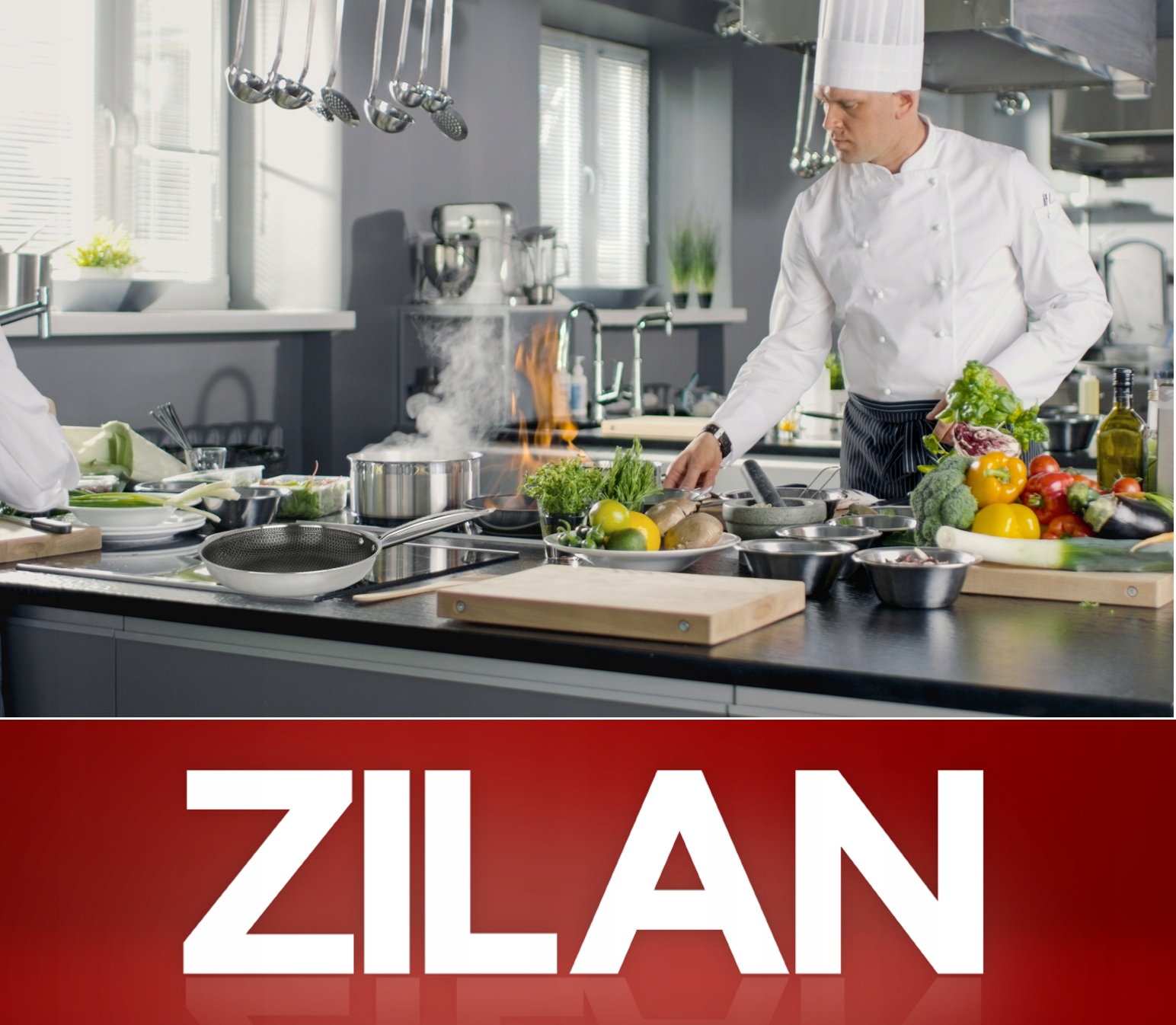 PATELNIA POWŁOKA NON STICK - STRUKTURA PLASTRA MIODU HEXAGONAL HYBRID 24CM