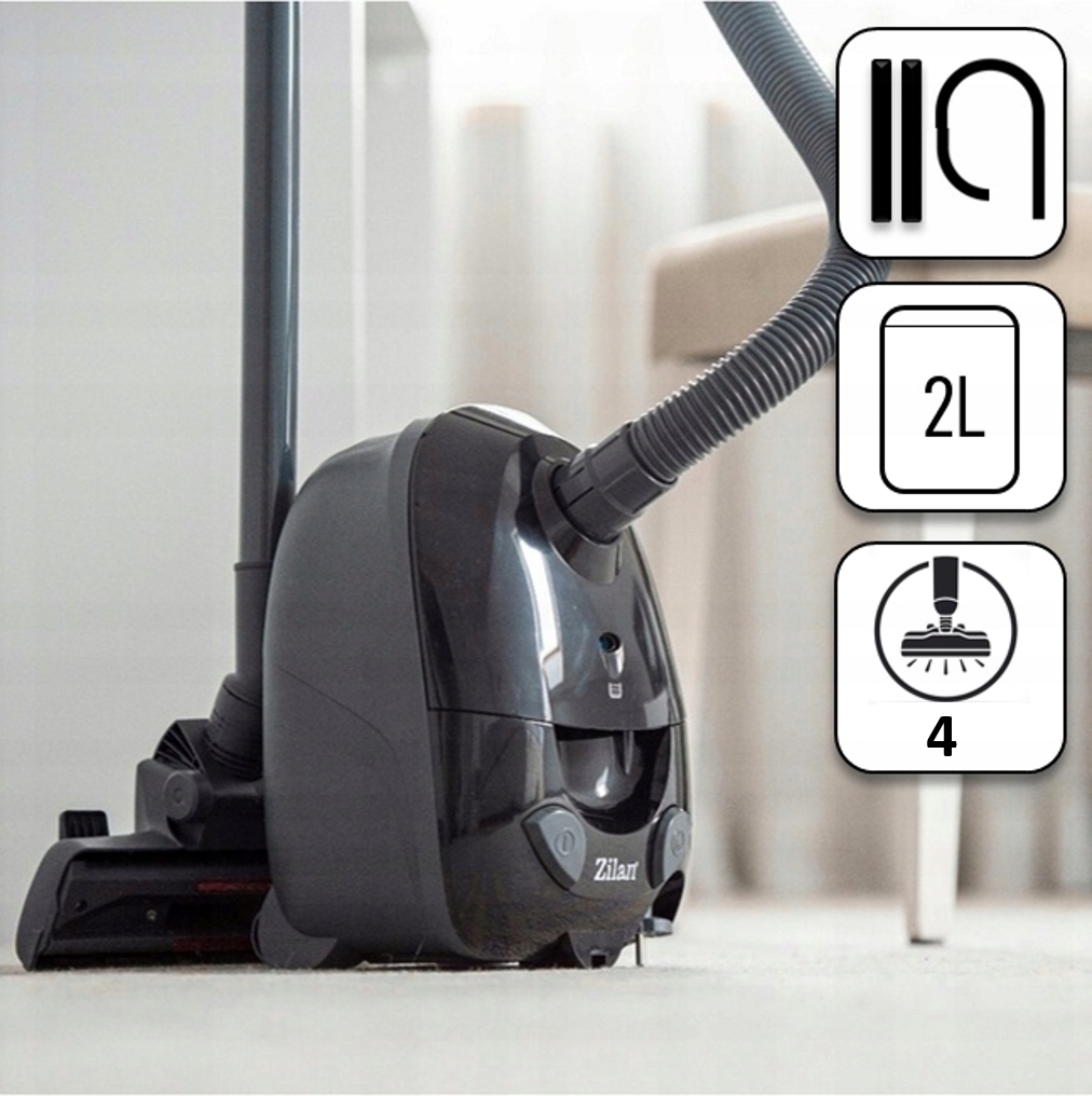 ODKURZACZ ZILAN WORKOWY ZILAN MEGA MOC 2L 860W AKCESORIA TURBO XXL