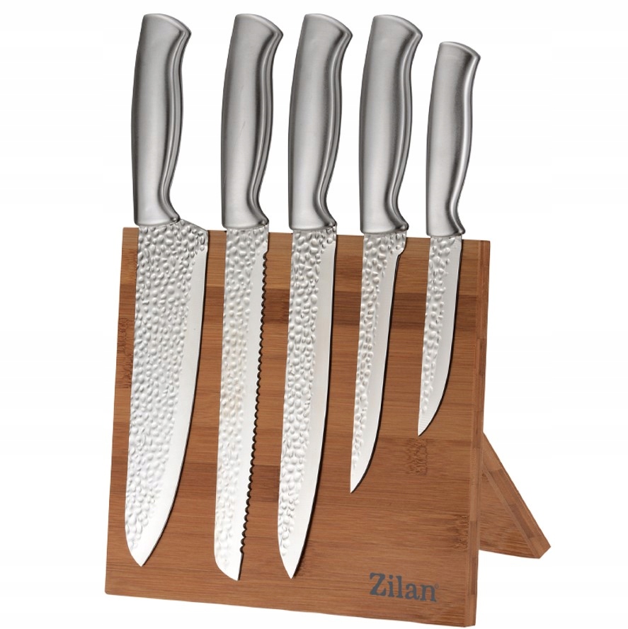 ZESTAW NOŻY KUCHENNYCH BLOK MAGNETYCZNY 6SZT.