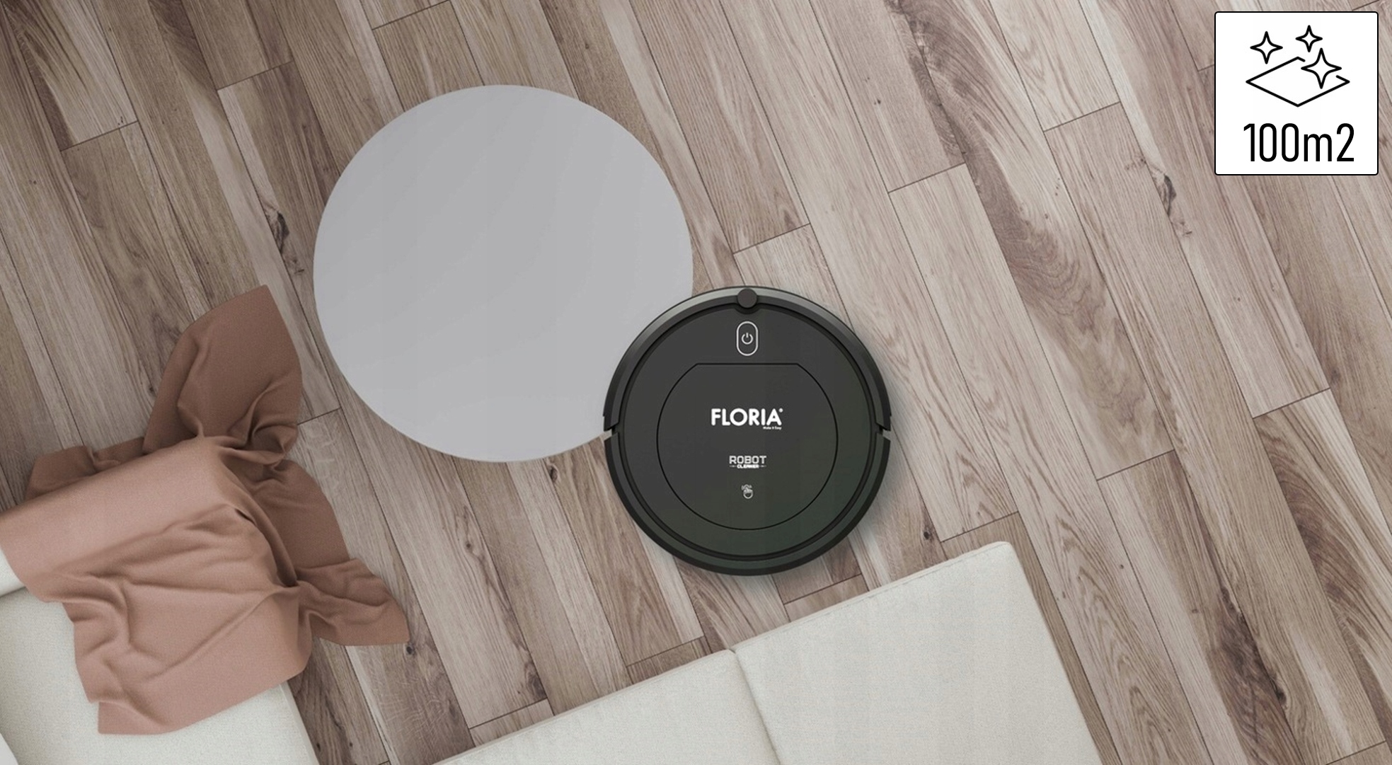 ROBOT SPRZĄTAJĄCY ODKURZACZ AUTOMATYCZNY BEZPRZEWODOWY HEPA+ PILOT 100M2