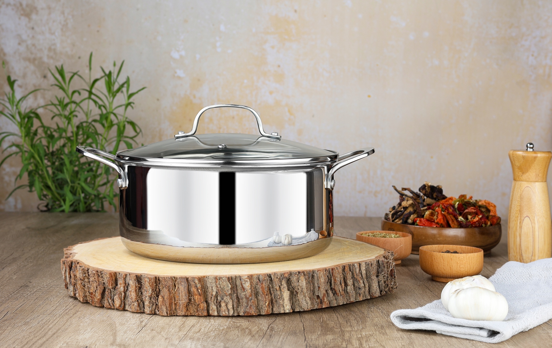 GARNEK POWŁOKA NON STICK STRUKTURA PLASTRA MIODU HEXAGONAL HYBRID 4,3L 24CM