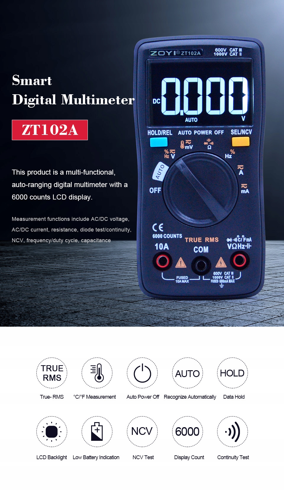 Multimetr ZOYI ZT102A