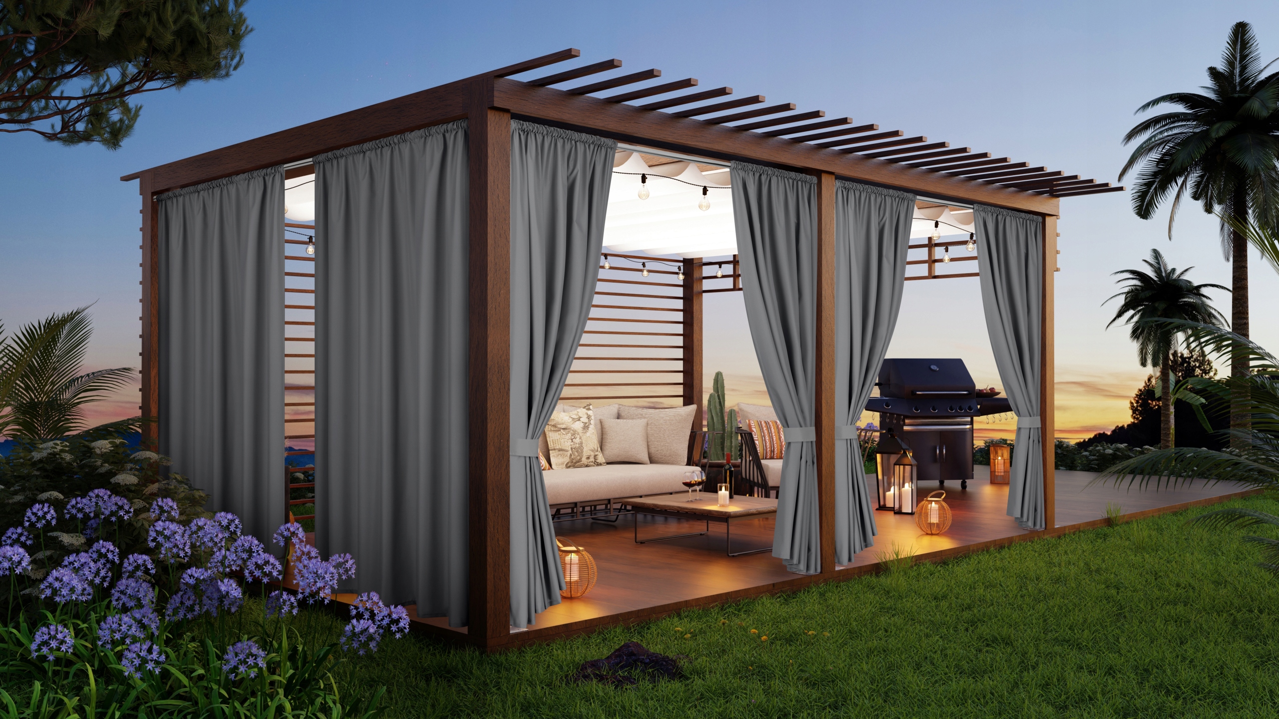 Zasłona ogrodowa TARAS balkon ALTANA 150x200 tunel