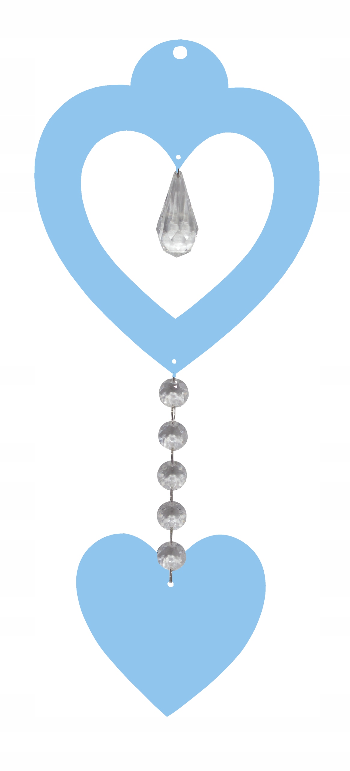 Z16b Zawieszka ozdoba ażur serce kryształ zielony