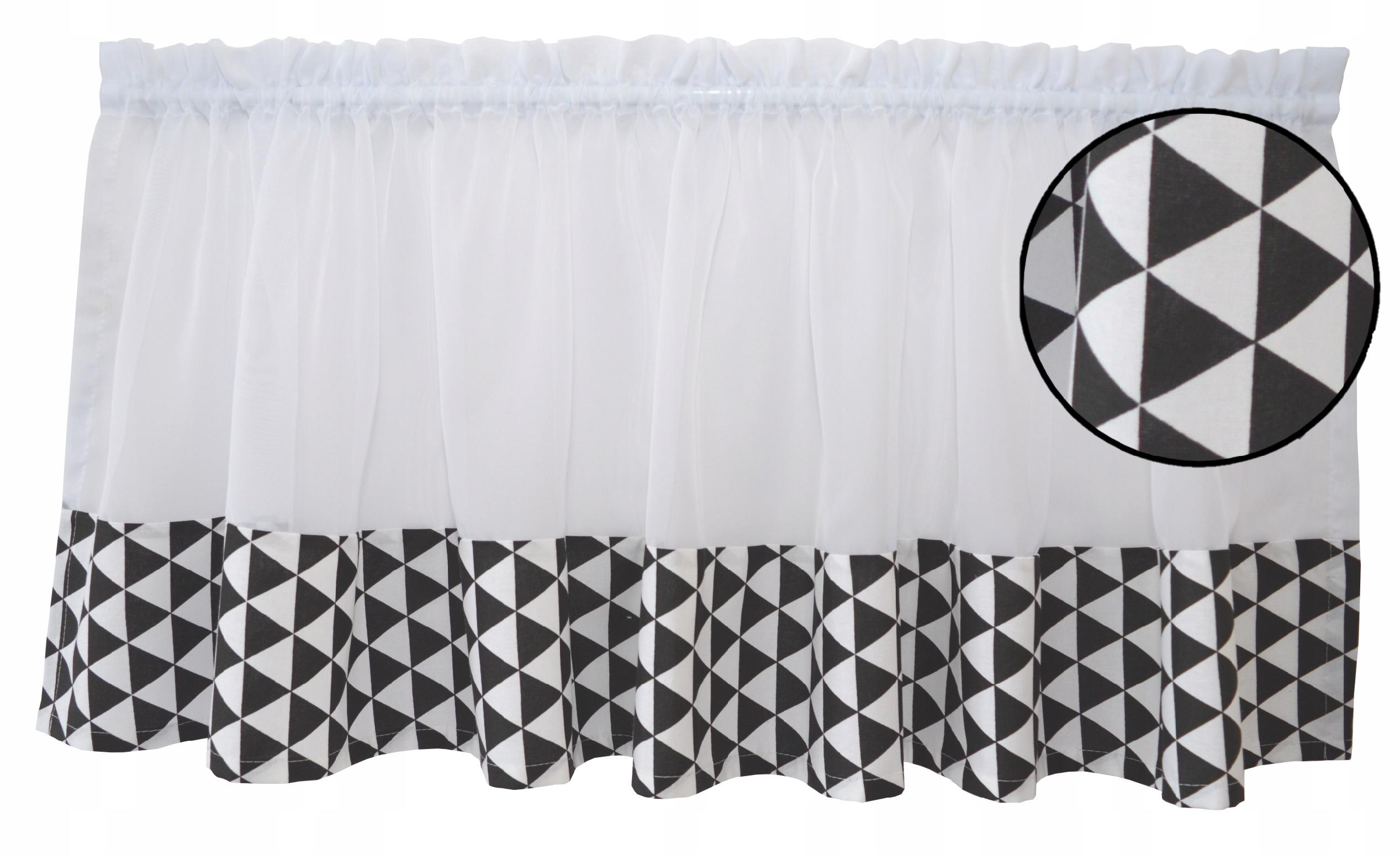 Zazdrostka nowoczesna trójkąty czarne 300x40