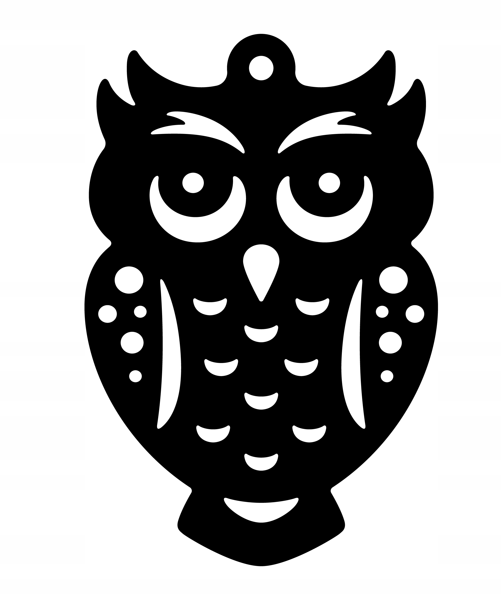 FIRANA dziecięca Sowy AŻUROWE zawieszki 400x145