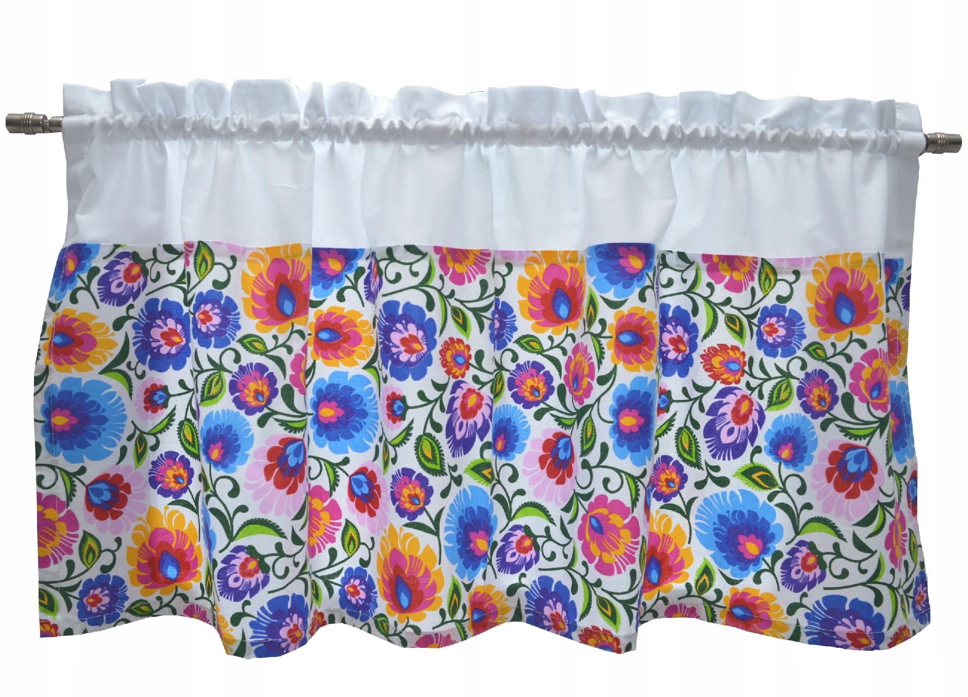 ZAZDROSTKA firana kuchenna łowicka ludowa 300x40