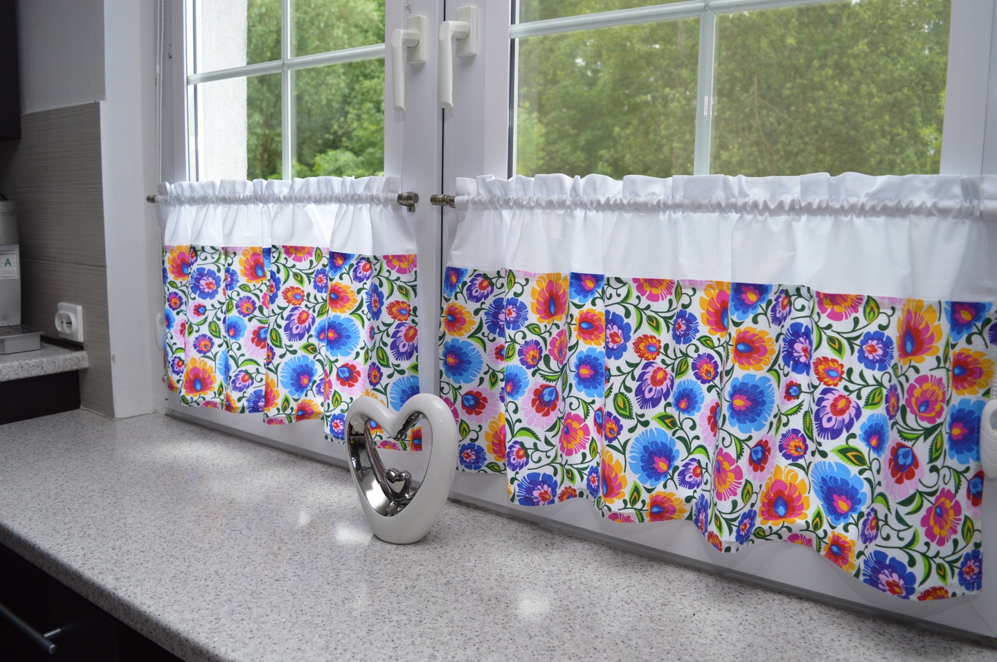 ZAZDROSTKA firana kuchenna łowicka ludowa 300x40