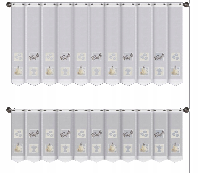 Zazdrostka kuchenna firana kawa malowana 150x70 cm