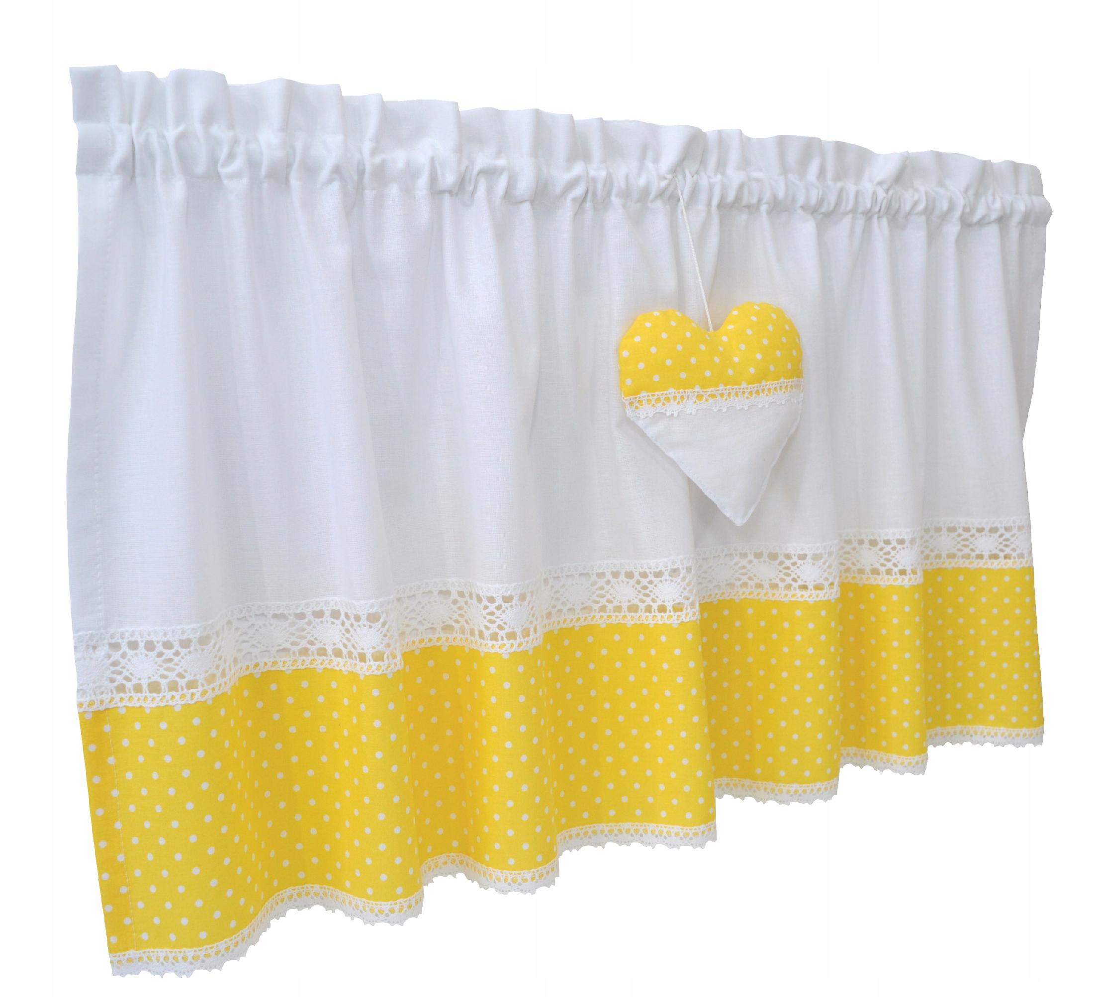 Zazdrostka bawełniana żółta wiosenna 150 x 40 Serc