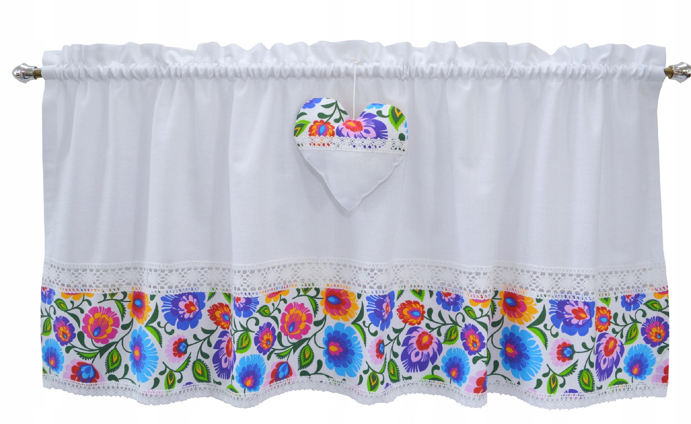 Zazdrostka bawełniana łowicka serce 100 x 40 cm