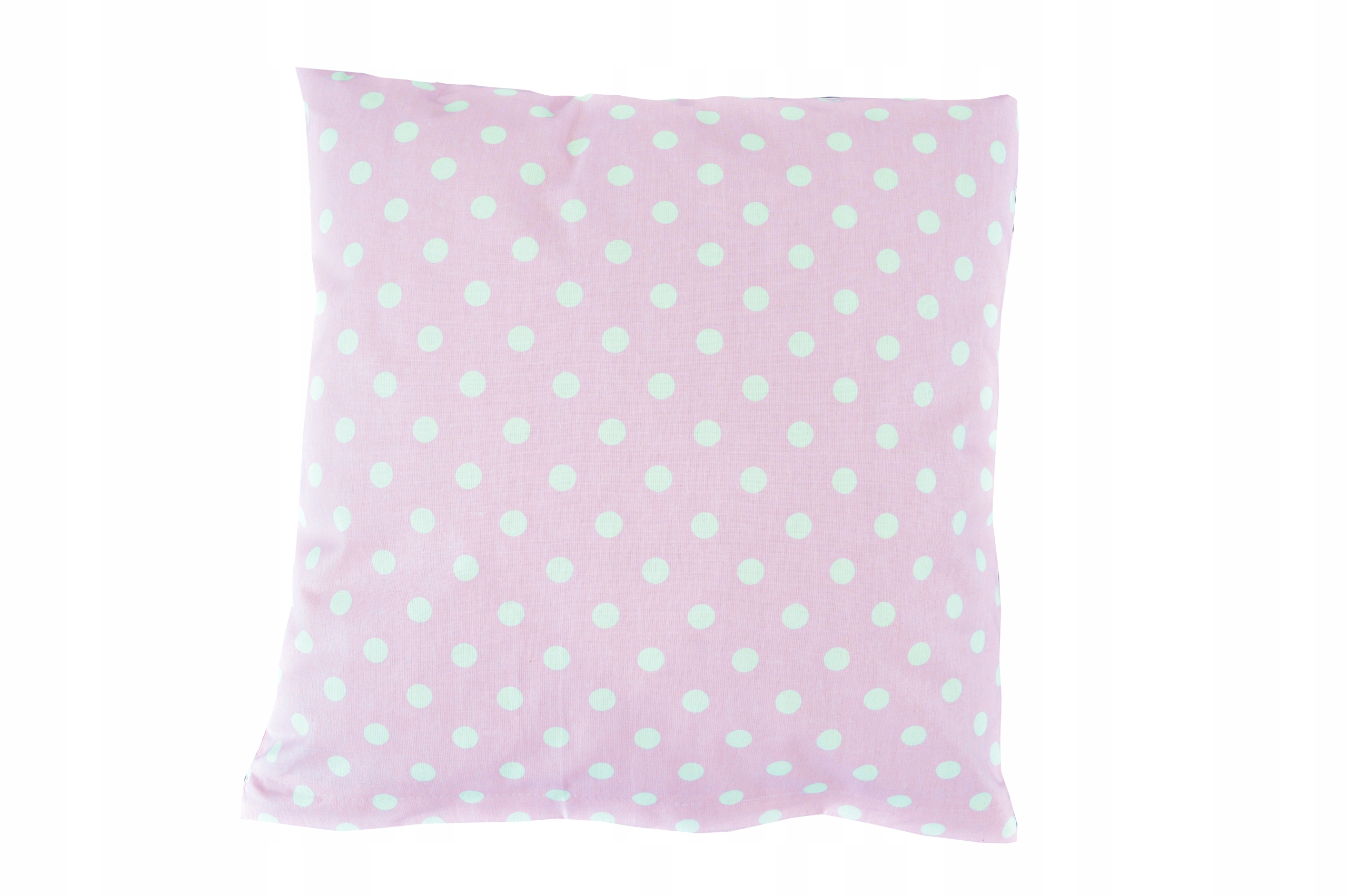 Poduszka poszewka bawełna grochy różowe