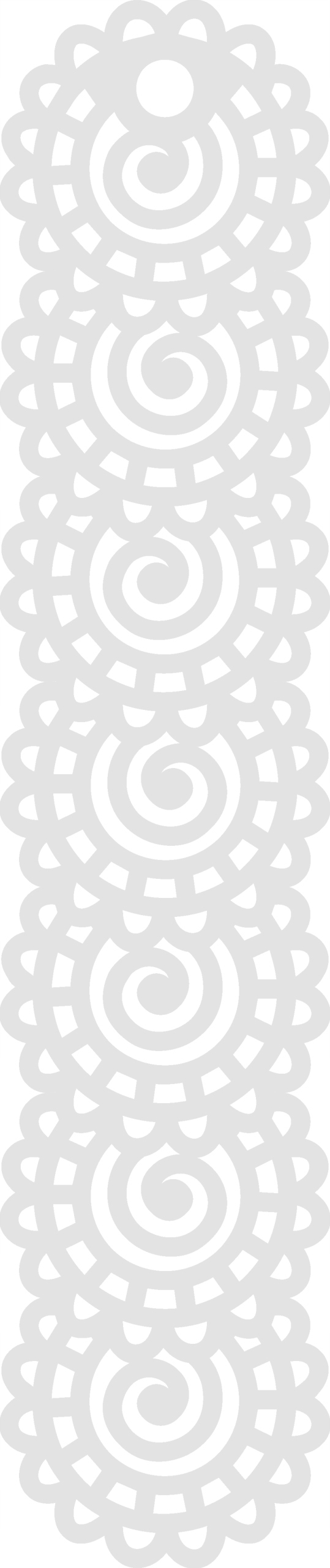 A7 Zawieszka dekor ozdoba ażurowa biała 18x90 cm