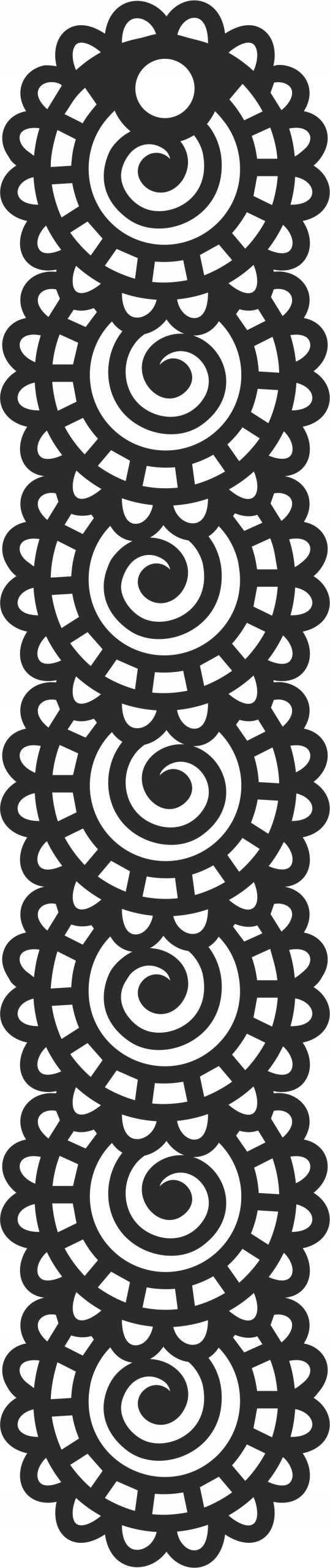 A7 Zawieszka dekor ozdoba ażurowa biała 18x90 cm