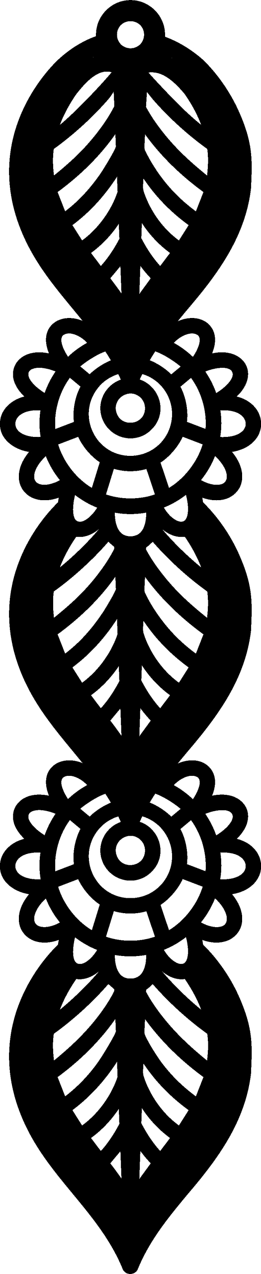 A6 Zawieszka dekor ozdoba ażurowa szary 17x90 cm