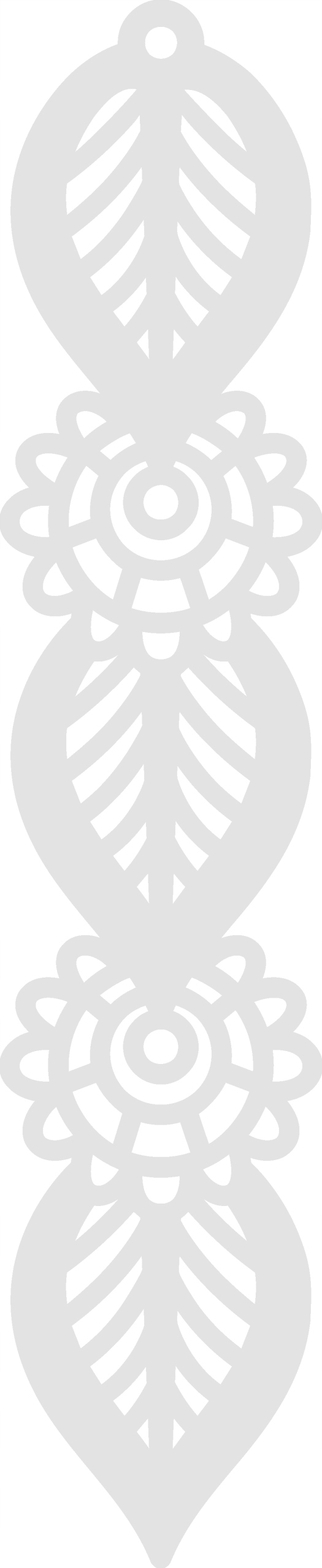 A6 Zawieszka dekor ozdoba ażurowa szary 17x90 cm