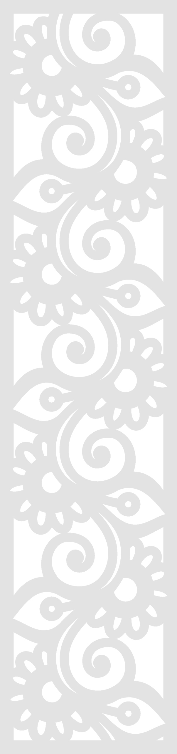 A3 Zawieszka dekor ozdoba ażurowa biała 21x90 cm