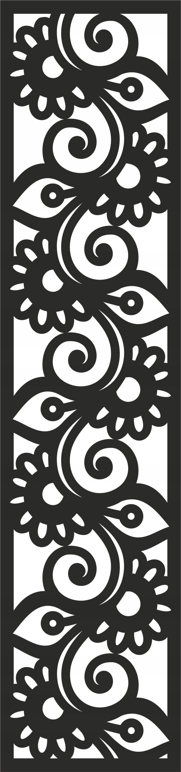 A3 Zawieszka dekor ozdoba ażurowa biała 21x90 cm