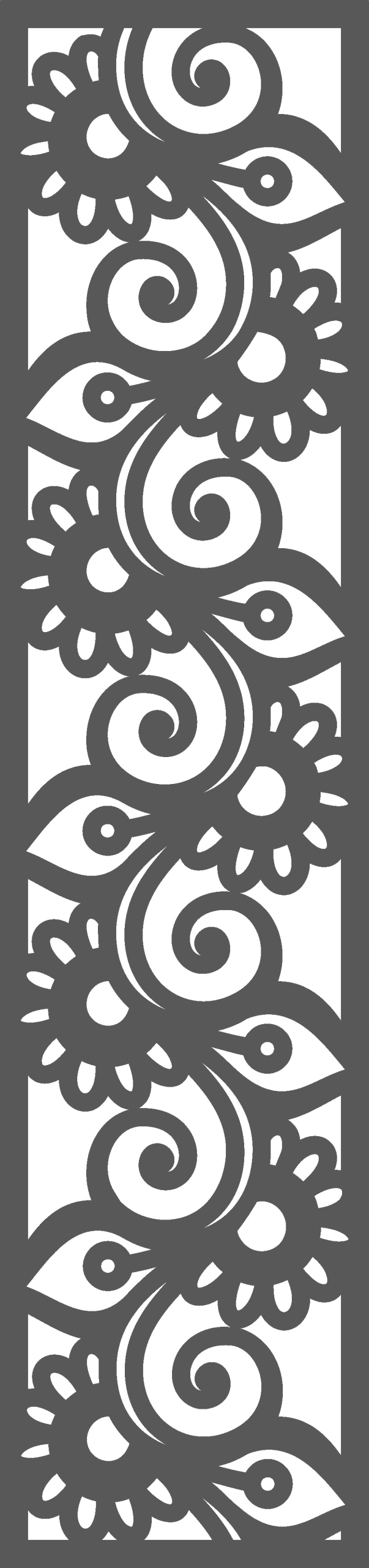 A3 Zawieszka dekor ozdoba ażurowa biała 21x90 cm