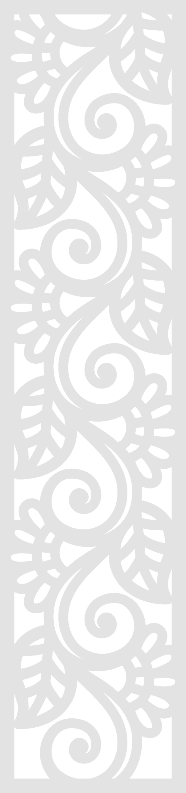 A2 Zawieszka dekor ozdoba ażurowa biała 21x90 cm