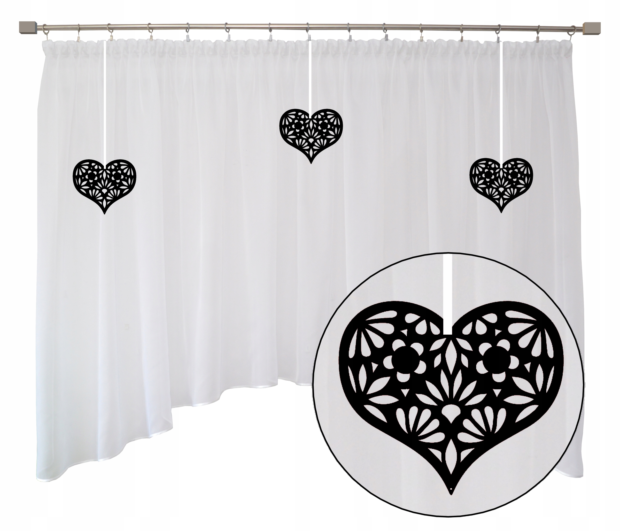 FIRANA dziecięca DLA DZIEWCZYNKI serca 300x145