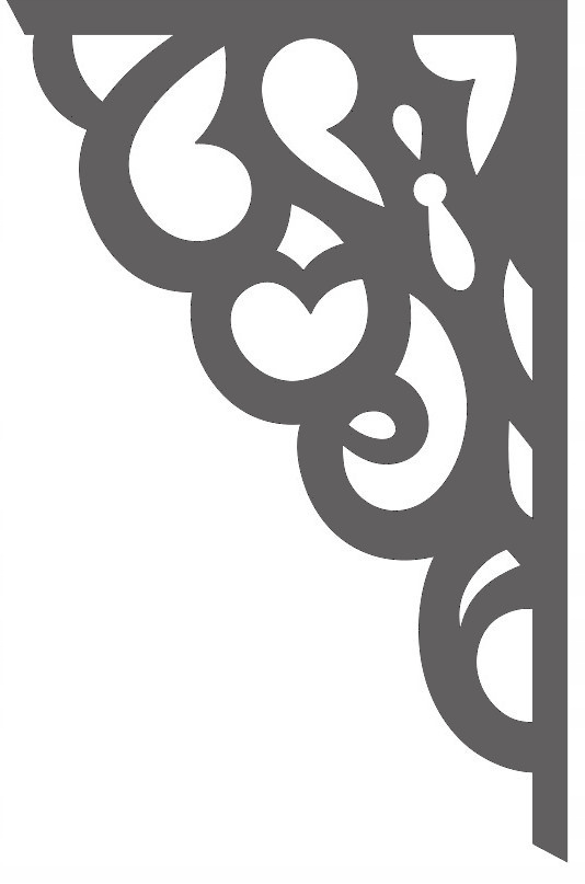 3. AŻUR NAROŻNY nowoczesna ozdoba firan okna DUŻA