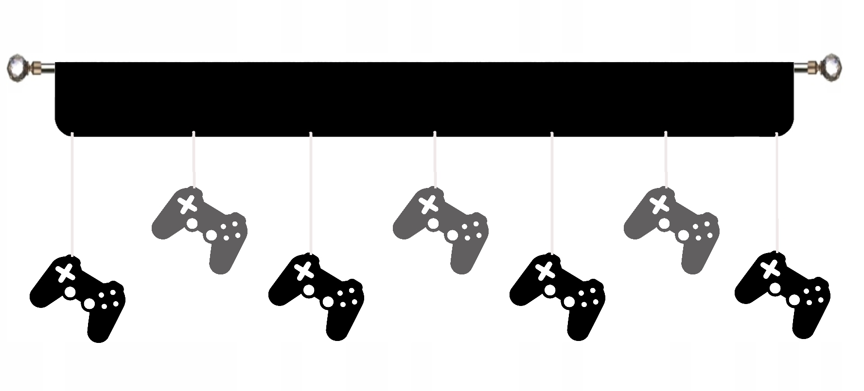 Firana PANEL pady GAME GAMER młodzieżowa GRA 200