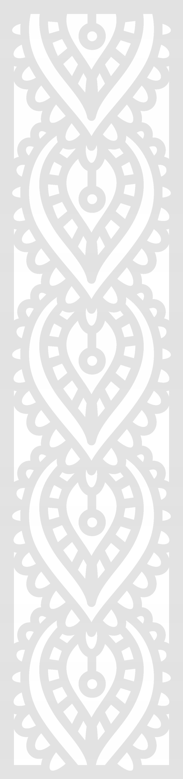 A1 Zawieszka dekor ozdoba ażurowa szara 21x90 cm