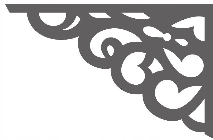 3. AŻUR NAROŻNY nowoczesna ozdoba firan okna DUŻA