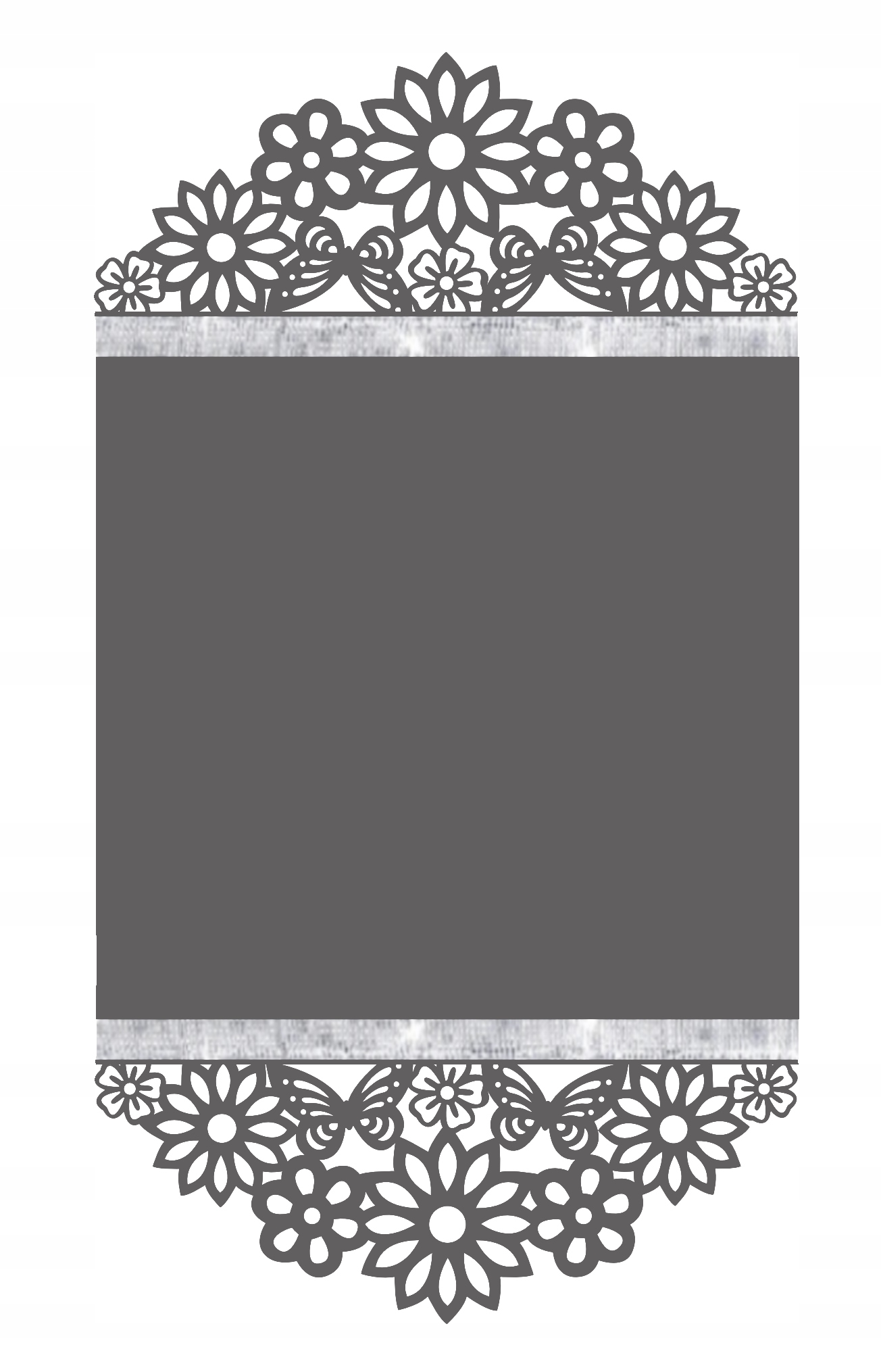 B17 Bieżnik obrus ażurowy KWIATY I MOTYLE DEKOR 43x120 czarny z CYRKONIAMI