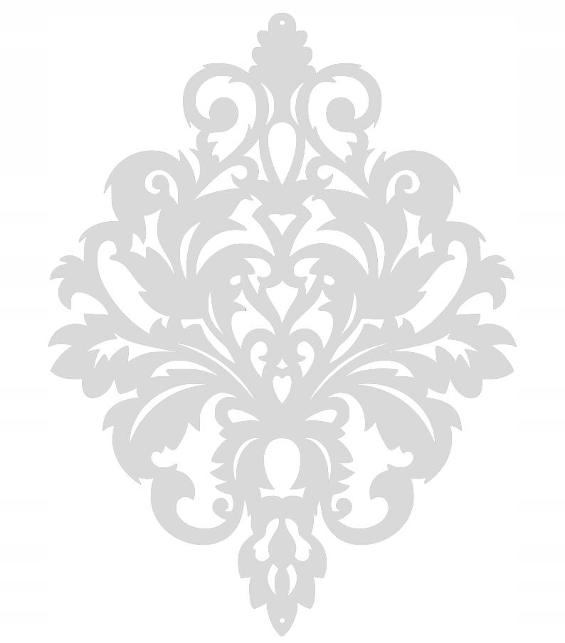 Z16 Zawieszka AŻUR ozdoba dekoracja GLAMUR biała