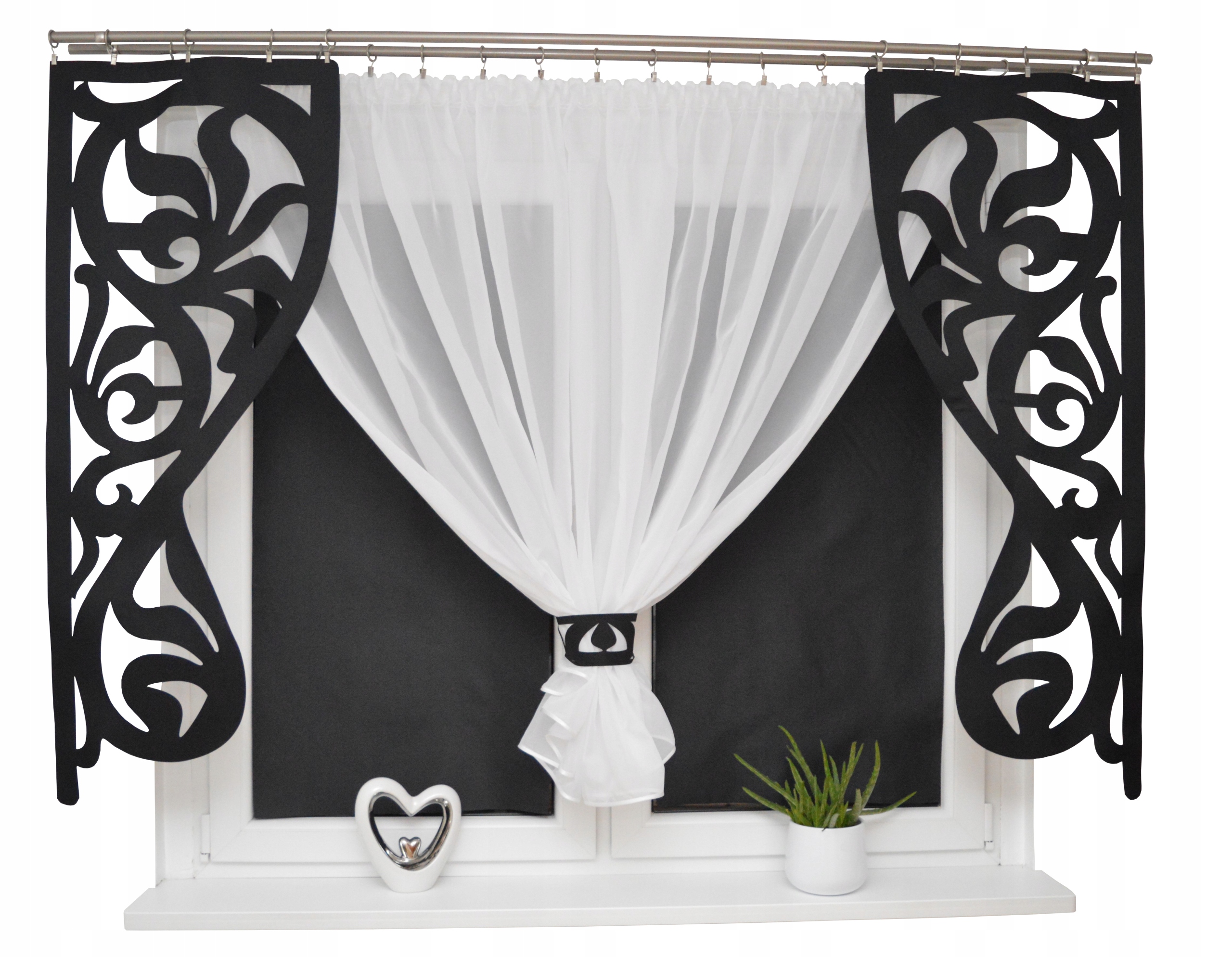 3. AŻUR NAROŻNY nowoczesna ozdoba firan okna DUŻA