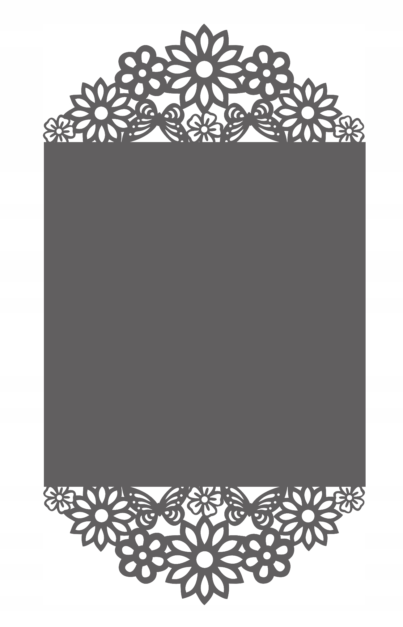 B17 Bieżnik obrus ażurowy KWIATY I MOTYLE DEKOR 43x140 czarny