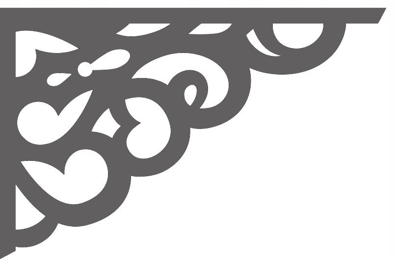 3. AŻUR NAROŻNY nowoczesna ozdoba firan okna DUŻA