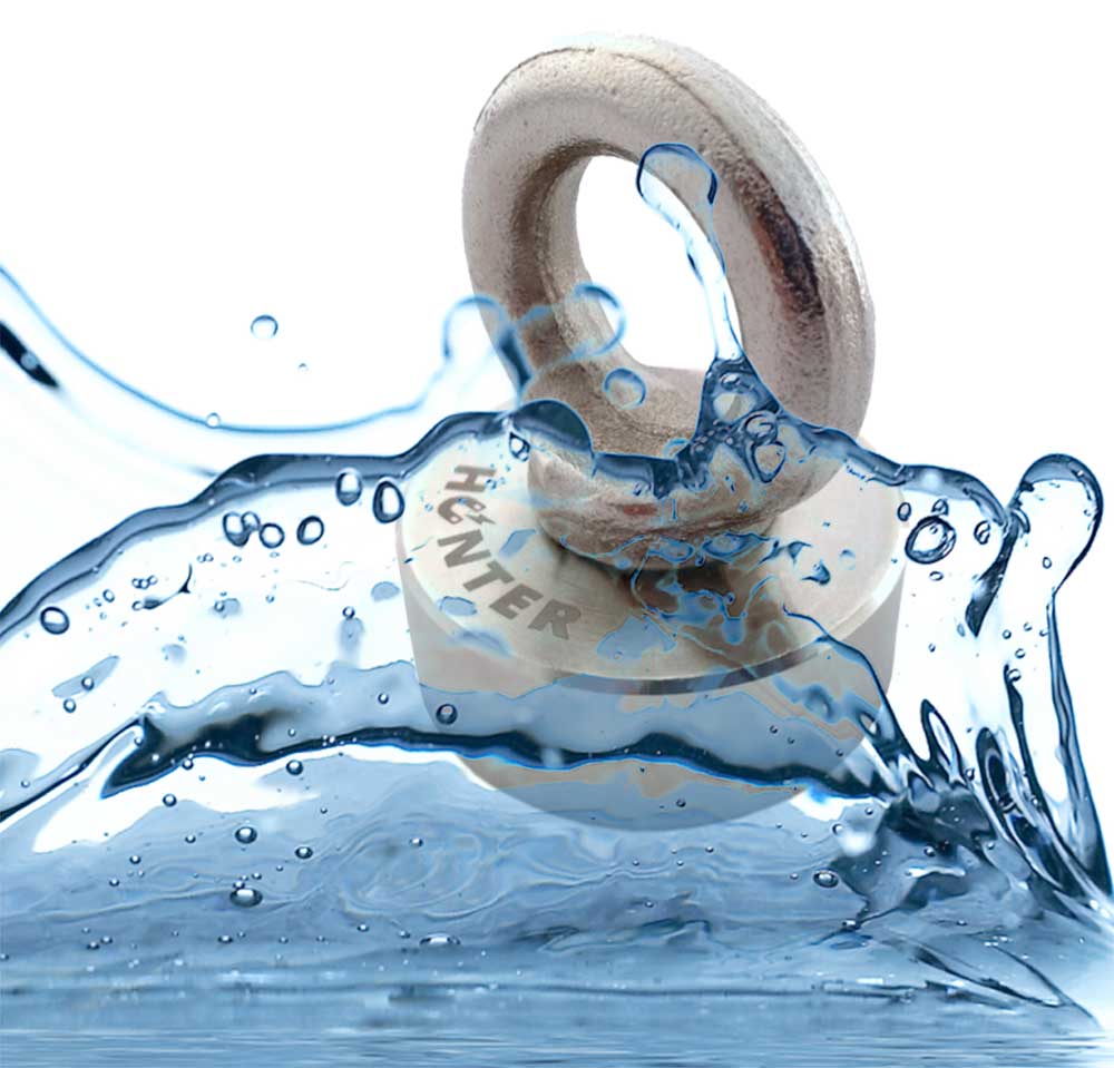 MAGNES neodymowy DO POSZUKIWAŃ 80 KG uchwyt górny LINA + karabińczyk