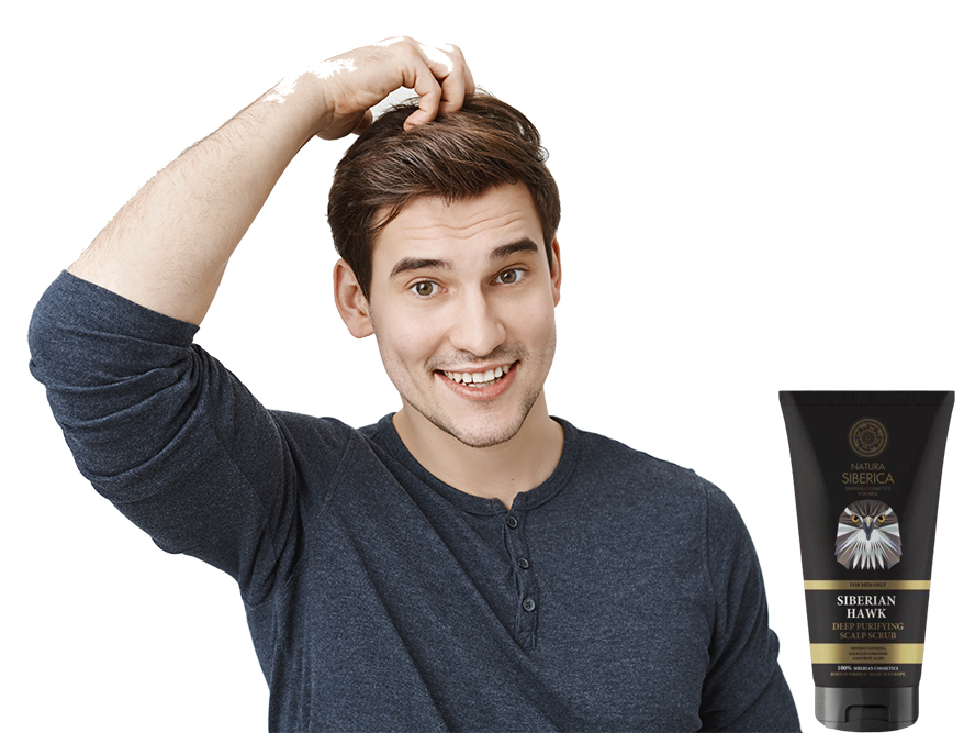 NATURA SIBERICA MEN PEELING DO SKÓRY GŁOWY WZROST WŁOSÓW JASTRZĄB 150 ml
