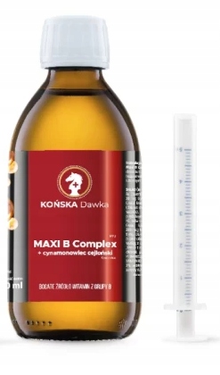 Witamina B B1B2 B3 KOŃSKA DAWKA Cynamonowiec cejloński MAXI B Complex 125ml