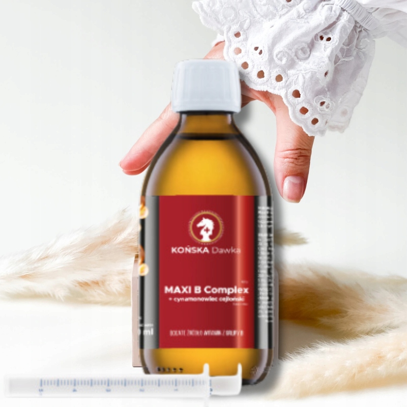 Witamina B B1B2 B3 KOŃSKA DAWKA Cynamonowiec cejloński MAXI B Complex 125ml