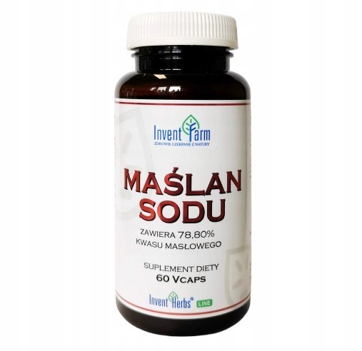 Maślan Sodu Invent Farm Kwas Masłowy Zdrowe Jelita 700 mg 60 kaps.