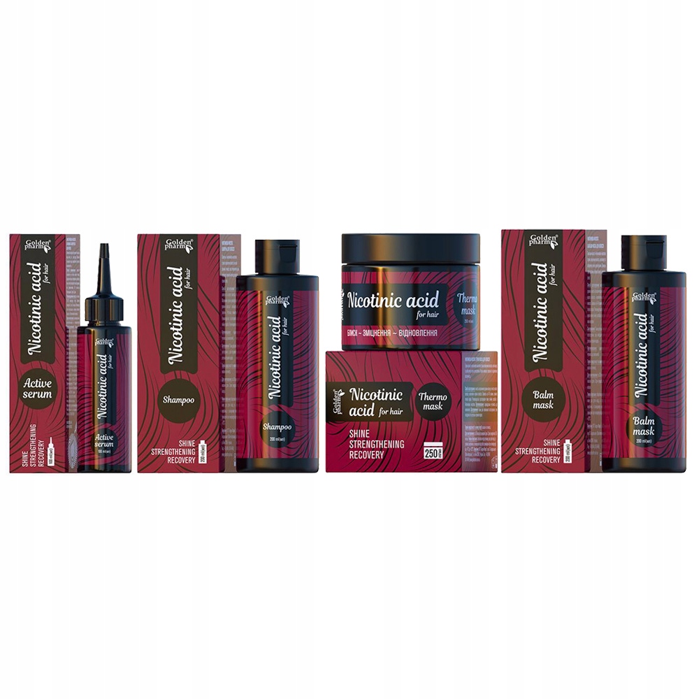 ZESTAW NIACYNA AKTYWATOR WZROSTU WŁOSÓW MASKI SZAMPON SERUM