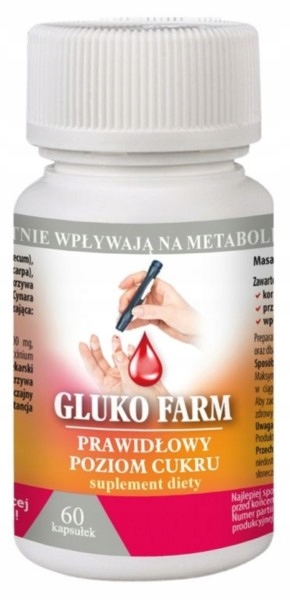 Gluko Farm Invent Farm Metabolizm Węglowodanów Reguluje Poziom Cukru 60 kap