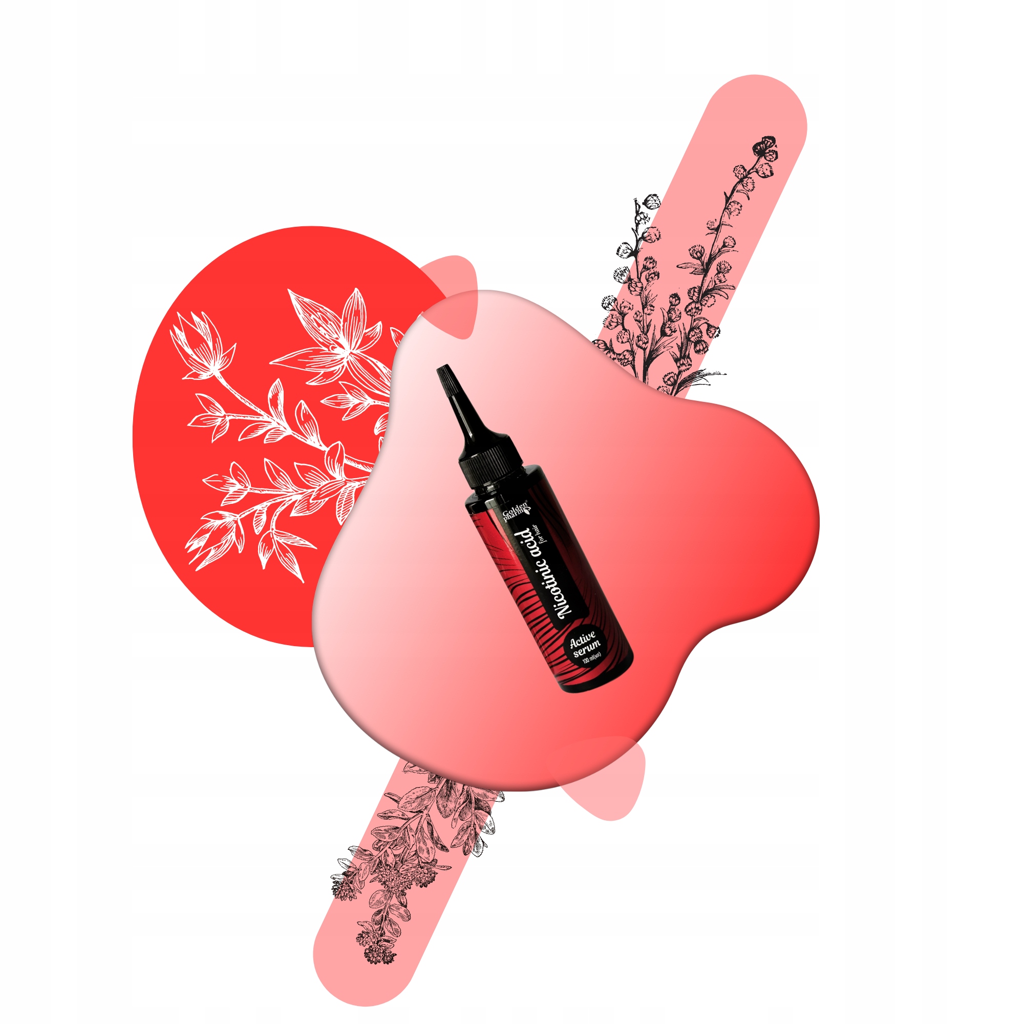 KWAS NIKOTYNOWY NIACYNA SERUM STYMULATOR AKTYWATOR WZROSTU WŁOSÓW 100 ml