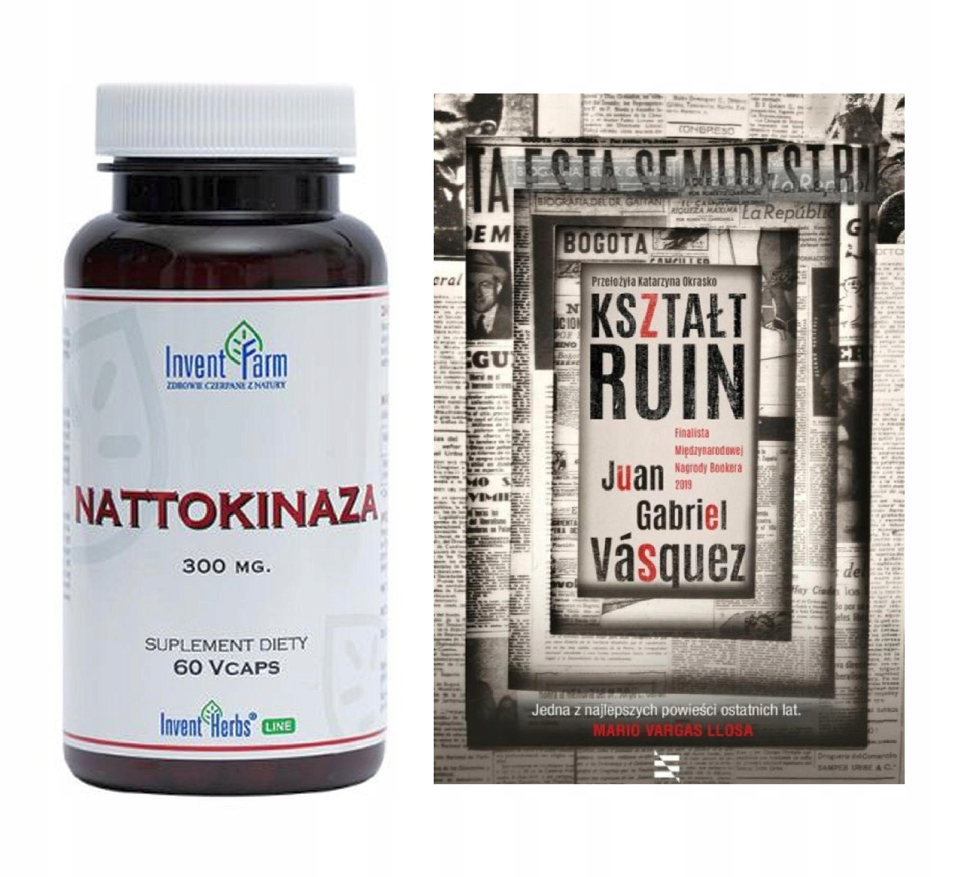 Nattokinaza 300 mg Invent Farm Krążenie Serce 60 kaps.