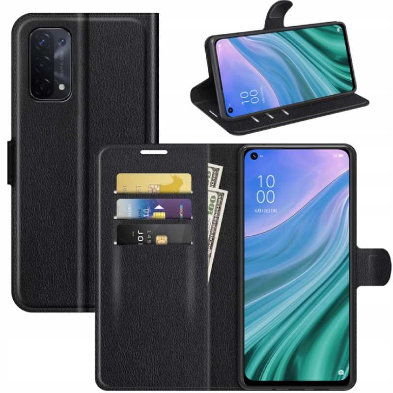 Litchi Oppo A54/A74/A93 5G Czarny
