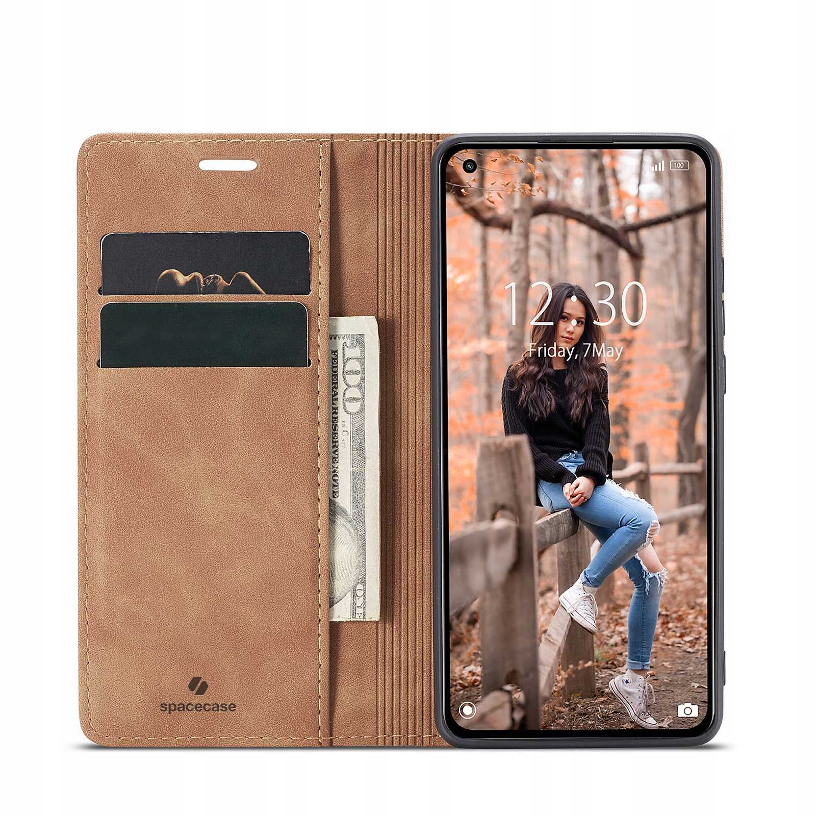 Spacecase Wallet Mi 11 Lite/5G NE light brown