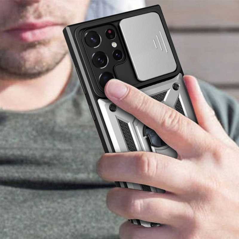 Spacecase Camring Galaxy S22 Ultra silver