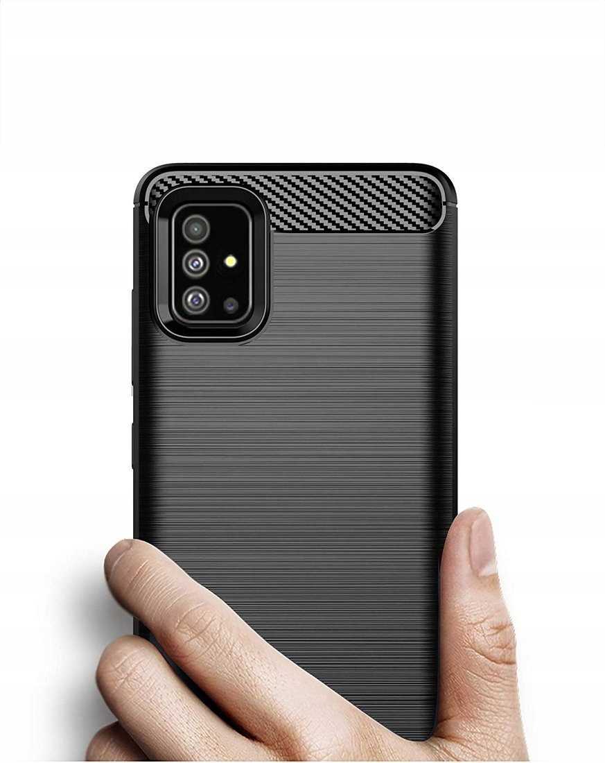 Spacecase Carbon Galaxy A71 czarny